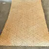 Tapetes decorativos de bambu trançados à mão, anticorrosivos e à prova de insetos, para restaurante e sala de chá, divisórias de teto retrô carbonizadas.