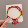 Pulseira de corda colorida zongzi do Festival do Barco-Dragão 2026 novo modelo pulseira trançada artesanal étnica infantil atacado corda vermelha