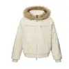 Chaqueta de Algodón Gruesa de Invierno Oso Mágico Chaqueta Acolchada para Hombre Zuo Shan Diao Cuello de Piel Personalidad Travieso Guapo con Capucha Ropa de Algodón Hombres Mujeres