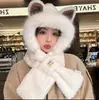 Chapéu de Inverno Feminino Fofo de Pelúcia Urso com Abas de Orelha, Novo Estilo 2025, Espessado e Quente, Chapéu Lei Feng Afina o Rosto