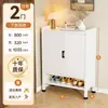 Zapatero de acero para entrada de casa, armario de almacenamiento a prueba de polvo para pasillo, mueble de entrada multicapa de gran capacidad