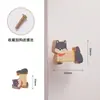 Gancho de Madera de Haya Gatito Oso Nube Gancho sin Clavos Cachorro Lindo Creativo Tirador de Armario