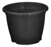 Vaso de Planta de Plástico, 5,5L, Preto, 24,5cm de Diâmetro