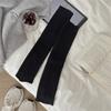 Calcetines de canalé de color liso para mujer, estilo ballet fino, para primavera y verano, blanco, y2k