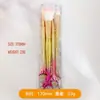 Set de brochas de maquillaje de cuatro piezas con cola de pez, mango de cristal, cerdas suaves, herramientas de belleza brillantes, láser, disponible para venta al por mayor