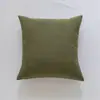 Funda de almohada de lino lisa gruesa para cojín de sofá de sala de estar, respaldo de cabecera, extraíble y lavable, cojín minimalista nórdico moderno