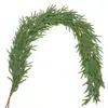 Venta al por mayor de fabricante, enredaderas largas de pino artificial flocado transfronterizas para arcos de puerta y decoraciones de ventana, pino flocado navideño personalizable