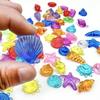 Modelo de Animal Marinho Crianças Gema Acrílico Brinquedo Diamante Gema de Plástico Arqueologia Escavação Gema Contas Acessórios