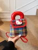 Bolsa Fofa Outono 2025 para Meninas Bolsa Estilo Celebridade da Internet para Meninas Estilo Vermelho Bolsa Xadrez para Joias