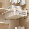 Prateleiras em Degraus para Guarda-Roupa, Divisores de Roupas, Porta-Roupas Íntimas Estilo Gaveta, Organizadores de Roupas para Armário, Cestas Extensíveis Deslizantes
