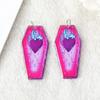 Cross Border Hot Sale Acrílico Halloween Skull Heart Candy Machine DIY Brincos Colar Chaveiro Material
