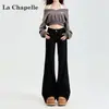 Jeans Bootcut Negros de Cintura Alta para Mujer, Tendencia Otoño e Invierno 2025, Estilo Nuevo Versátil y Moderno, Pantalones de Campana Horseshoe No Ceñidos a la Pierna
