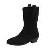 Botines plisados de estilo coreano para mujer, novedad otoño e invierno 2026, estilo británico vintage, botas Martin de media caña de moda para personas menudas