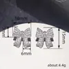 Pendientes de Lazada Completamente Incrustados con Diamantes de Cao Shi, los Más Vendidos para Mujer, Accesorios Exquisitos y de Estilo Dulce, Pendientes Versátiles con Circonita Microincrustada