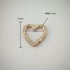 Venta al por mayor de fábrica hebilla de corazón de melocotón con incrustaciones de diamante de aleación de zinc hebilla de amor hebilla de resorte llavero llavero hebilla colgante