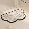 Tapete Simples para Chão de Banheiro Lama de Diatomáceas Absorvente de Água Secagem Rápida Tapete para Pés Antiderrapante Banheiro Fácil de Limpar Tapete para Banheiro de Casa