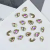 Acessórios para Nail Art, Strass de Formato Irregular, Strass Multifacetados com Base Pontuda Tipo Ninho de Pássaro, Diamantes de Alto Brilho, Itens Populares Online, Strass Quadrado Grosso Amarelo Pelo de Ganso K9