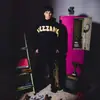 Sudadera americana de calle transfronteriza de corte holgado con estampado de letras de espuma, versátil y elegante, pantalones casuales unisex de pierna ancha