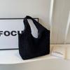 Bolsa Tote Estilo Coreano Feminina Coração Pregueada Ombro Bolha Pequena Fresca Feminina Cor Pura Bolsa de Compras Bolsa Axilar
