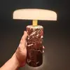 Viaje a Dinamarca Lámpara de Escritorio de Carga de Mármol de Carrara Tipo-C Carga Ambiente de Dormitorio Decoración de Sala de Estar Lámpara de Escritorio
