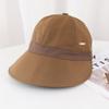 2025 nueva gorra de sol para mujer versátil máscara colgante sombrero de pescador moda circunferencia de cabeza grande cara gorra pequeña al por mayor