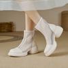Nuevas Botas Cortas de Malla de Verano para Mujer 2026 Nuevo Estilo Británico Plataforma Suela Gruesa Malla Hueca Sandalias Botas con Agujeros
