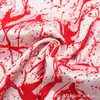 Tecido de Cetim com Flocagem de Sangue para Halloween, Laço DIY, Acessórios de Cabelo, Material para Bolsas e Roupas, 1Yc76402