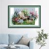 NKF nuevo hilo de punto de cruz bordado jardín cálido diy paquete de materiales flor paisaje pintura decorativa para dormitorio venta al por mayor de fábrica