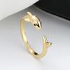 Anillo abierto de tiburón de suministro transfronterizo Wish Europa y Estados Unidos personalidad creativa 925 plateado anillo de moda para hombres y mujeres al por mayor
