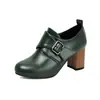 Hebilla de Cinturón Estilo Nuevo Zapatos de Tacón Bajo de Corte Profundo, Tacones Altos, Mocasines, Tallas Grandes 40-50 Zapatos, Zapatos de Exportación
