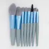 Bolsa de Belleza Personalizada Brocha de Maquillaje Juego de Ocho Piezas de Alta Calidad Portátil Brocha para Corrector y Polvos Herramienta de Maquillaje de Cerdas Suaves