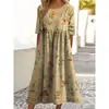 26 Novos Produtos Transfronteiriços Temu Amazon Aliexpress Moda Estampa Digital Vestido Feminino Soltinho Fábrica de Origem