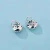 Prata S925 Caractere de Bênção Pingente Trava Gordinha Acessórios Corda de Mão Trançada Pulseira Colar Acessórios Exquisitos Feitos à Mão DIY