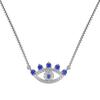 Collar transfronterizo de plata de ley S925 para mujer, de alta gama, con sentido de la personalidad, diseño de circonita de ojos azules, lujo ligero, creativo, con sentido de la moda