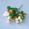 Atacado de fábrica Tulipa flor artificial 15 cabeças Botão de Magnólia flor artificial de seda decoração de sala de estar decoração de planta aquática atacado