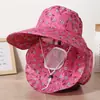 Nuevo Sombrero de Sol de Verano con Protección Facial, Máscara UV, Sombrero para Exteriores con Protección Integrada para el Cuello, Sombrero Visera, Sombrero de Protección Solar para Recoger Té