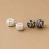 Plata pura s925 vintage 5.5mm cuentas espaciadoras de mantra de seis caracteres pulsera de manualidades DIY pulsera Bodhi materiales accesorios