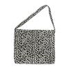 Bolsa transversal pequena estilosa e moderna com estampa de leopardo e zíper, bolsa de ombro grande para compras, bolsa de lona da moda para mulheres, atacado moderno