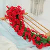 Flores Falsas de Plástico al por Mayor Transfronterizas Flores de Hortensia enredaderas de Seda Decoración para Sala de Estar Interior Muebles Colgantes de Pared Simulados de Violeta