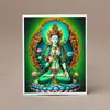 Pintura Thangka de Gemas Farmacéutico Zakiram Vida Pasada y Vida Presente Tara Verde Madre Benmingfo Puede Cambiar Imagen Thangka Re-grabado de la Marea Nacional