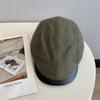 Sombrero de ala de oveja estilo occidental vintage para hombre y mujer, otoño e invierno, cálido, moda, literario, periódico, sombrero para niños, gorra de visera estilo coreano