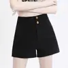 Verão 2026 Novo Estilo Coreano Calça Casual Emagrecedora Linha A Sexy Hot Pants Tamanho Plus Cintura Alta Shorts Pretos para Mulheres