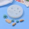 Folha de Lótus Molde de silicone de peixe de lótus assando molde de bolo DIY