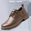 Zapatos de Hombre Transfronterizos 2025 Nuevos Zapatos Casuales de Primavera y Otoño Zapatos de Trabajo de Verano Cuero Antideslizantes Resistentes al Desgaste Protección Laboral Zapatos de Moda
