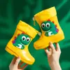 Botas de chuva infantis de verão para meninos, sapatos de borracha infantis impermeáveis, botas de chuva antiderrapantes, sapatos de água infantis para estudantes meninas