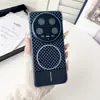 Adecuado para Xiaomi 15Ultra Cuadros Mate Magnético Teléfono Móvil Redmi K80 Patrón Kevlar 14Pro Cubierta Protectora Tendencia