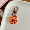 Chaveiro Pingente Série de Brincar com Comida Pão M Bean Desenho Animado Acessório Fofo para Pendurar em Mochila de Estudante Presente para Namorada