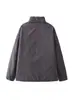 Moda outono e inverno novo casaco acolchoado de algodão com lapelas duplas, casaco estilo kimono, casaco de laço de nicho feminino transfronteiriço Amazon