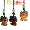 Yiming Xianyuan Talla de Sándalo Dibujo Animado Colgante Accesorios para Teléfono Móvil DIY Talla en Madera Lindo Animal Colgante Colgante para Bolsa