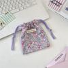 59211 Pequena Bolsa de Armazenamento Fresca de Tecido com Cordão Grande Capacidade Portátil Bolsa de Armazenamento para Produtos de Skincare Bolsa Organizadora de Viagem